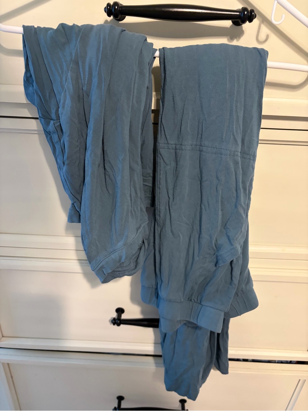 Kyte Baby Wide Leg Pant & Short Sleeve Tee Set in Atlantic Blue - Picture 2 of 4
